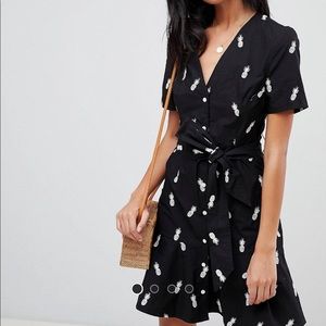 Warehouse Tea Dress with Pineapple Print